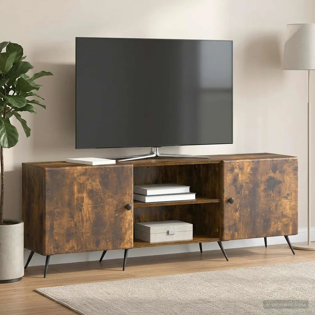 Mobile TV Rovere Fumo 150 x 31 x 50 cm Legno ingegnerizzato 895610