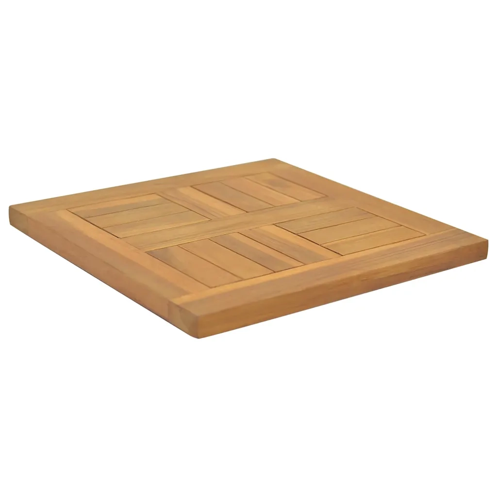 Piano Tavolo Quadrato 40x40x2,5 cm in Legno Massello di Teak 316155