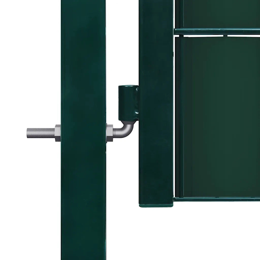 Cancello per Recinzione in PVC e Acciaio 100x81 cm Verde 145227