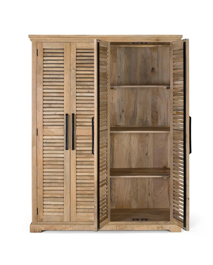 Armadio in legno di mango naturale