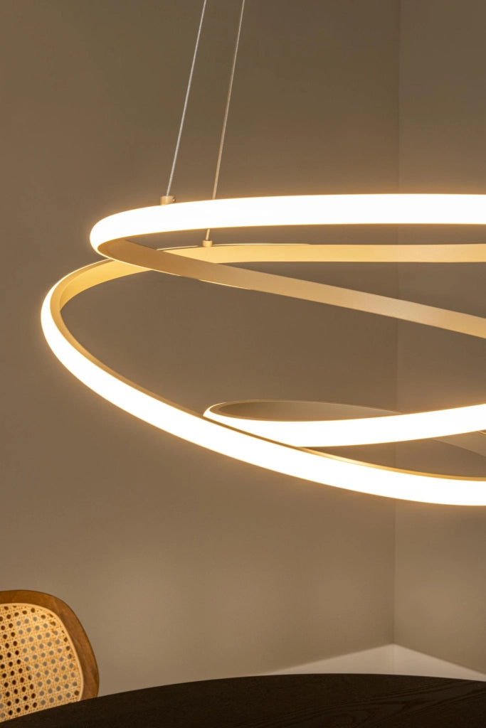 Lampada sospesa LED spirale taupe alluminio ESPIRAL Lucide