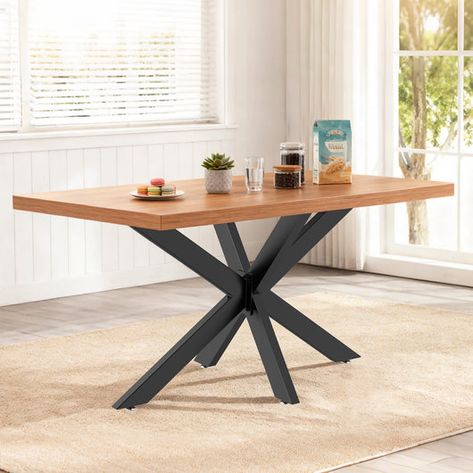 Telaio tavolo a gambe incrociate in acciaio 71x78x150cm nero struttura tavolo a ragno