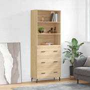Credenza Rovere Sonoma 69,5x34x180 cm in Legno Multistratocod mxl 101449