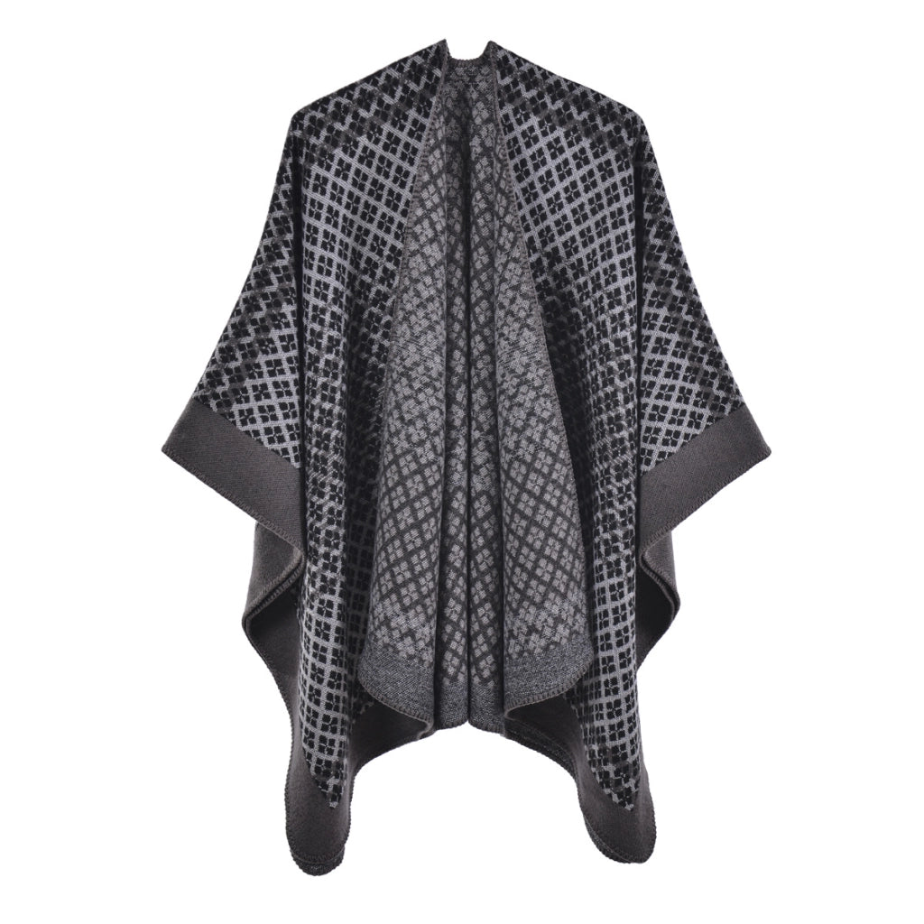 Nuovo scialle da donna, scialle diviso in cashmere con motivo mimetico retr¨°