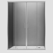 Porta doccia scorrevole slide4 per nicchia quattro ante cristallo trasparente *** misure 160-166 x h190 cm trasparent...