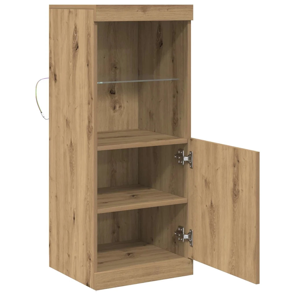 Credenza | Madia LED Rovere artigianale 41 x 37 x 100 cm Legno multistrato