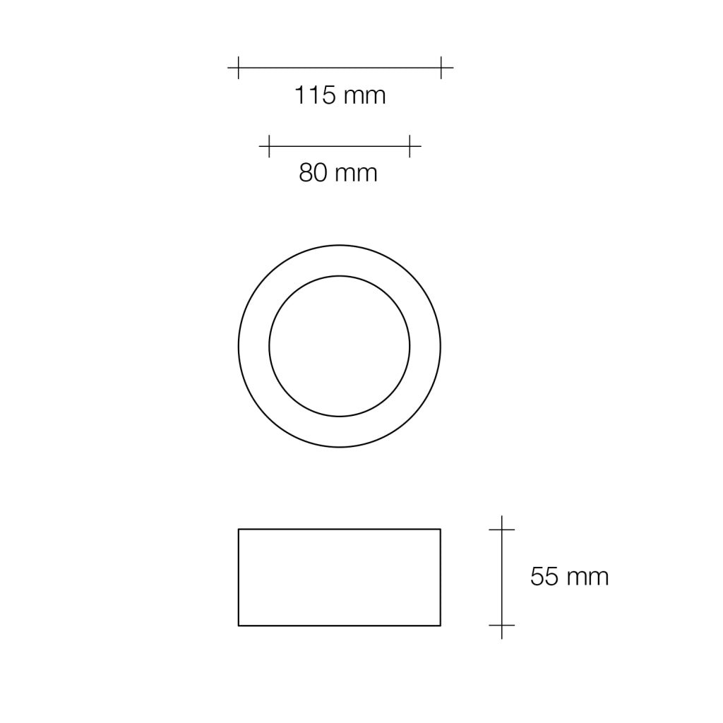 FILIATRA faretto Incasso 1 Luce bordo Bianco attacco GX53 d.8cm in gesso