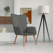 Divano Sedia-Poltrona Relax Grigio Scuro in Velluto