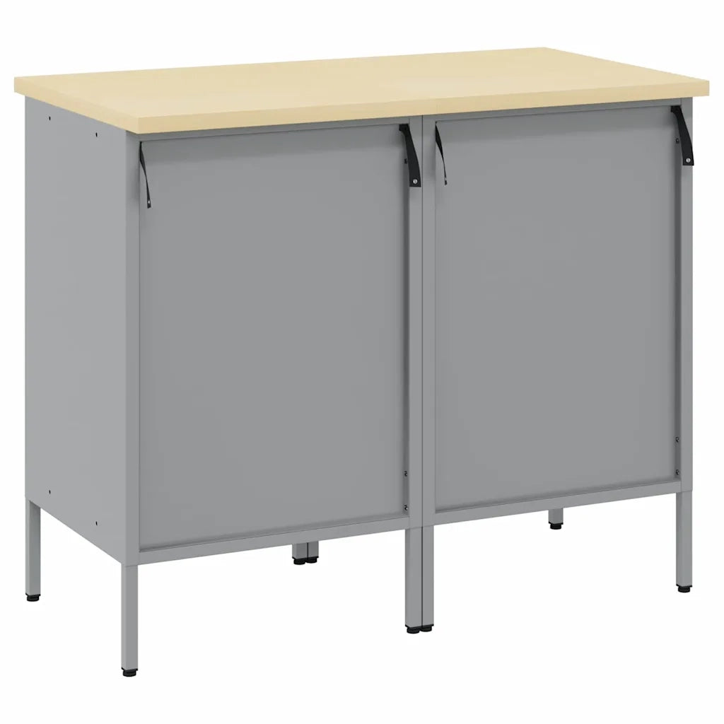 Mobile da lavoro 2 pz Rosso e Grigio 100 x 55 x 85 cm CFW3873112