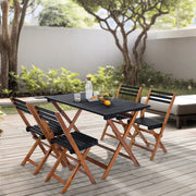 Set da Pranzo per Esterno Altamura in Legno di Acacia Certificato FSC® [en.casa]