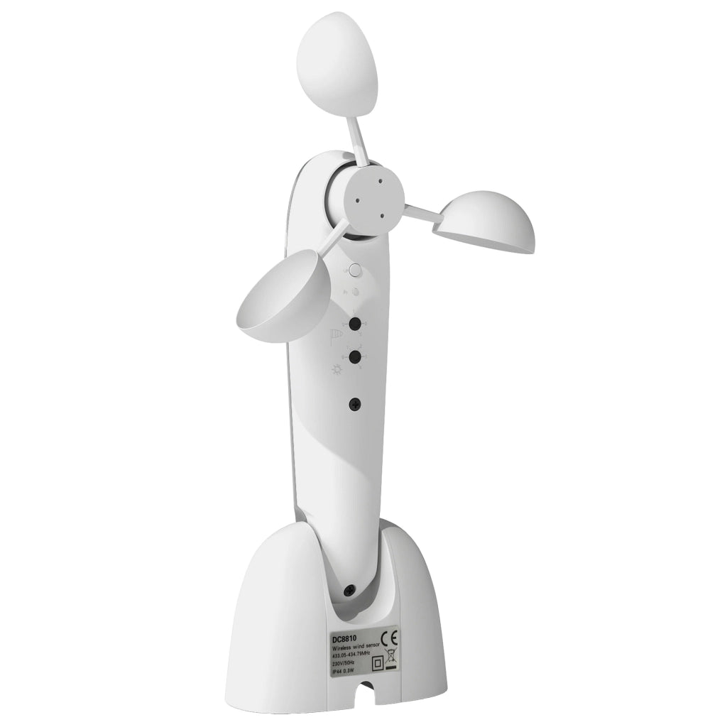 Sensore di Vento Elettrico con Sensore di Sole ¨C zephmum ¨C 22x11x9 cm Bianco