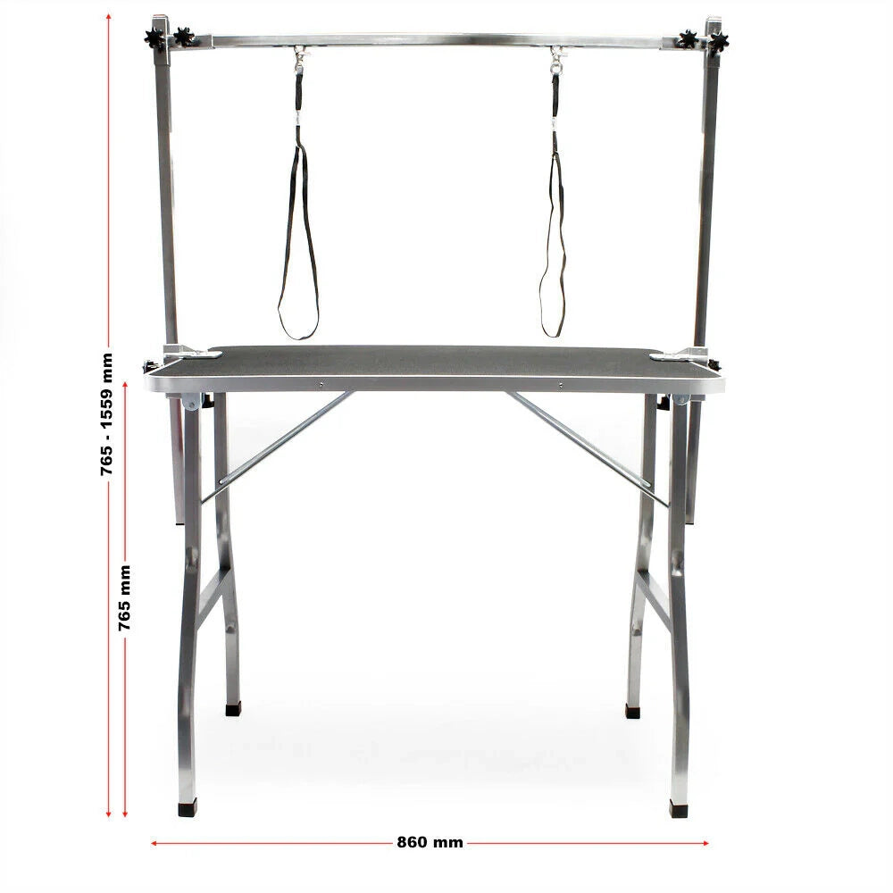 Tavolo da toelettatura regolabile con 2 cinghie tavolo da toelettatura per cani e gatti 91 x 61 cm 16_0000537