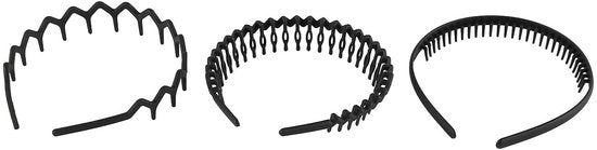 Accessorio per capelli antiscivolo con denti di squalo - massaggio capelluto - per signori/donne - efficace per sciogliere - nero - fascia per capelli