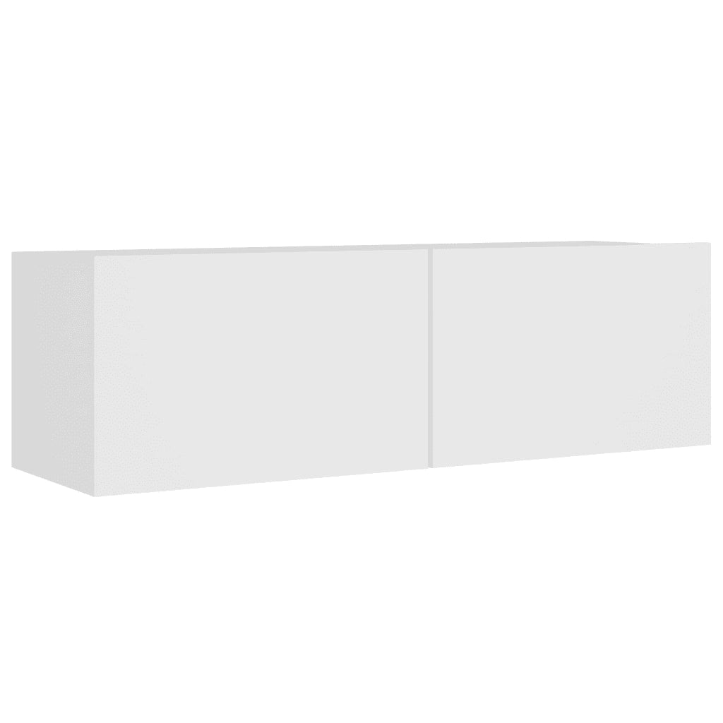 Set Mobili Porta TV 8pz Bianco in Legno Multistrato