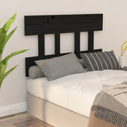 Testiera per Letto-Testata-Testiera Decorativa Nera 93,5x3x81 cm in Legno Massello di Pino