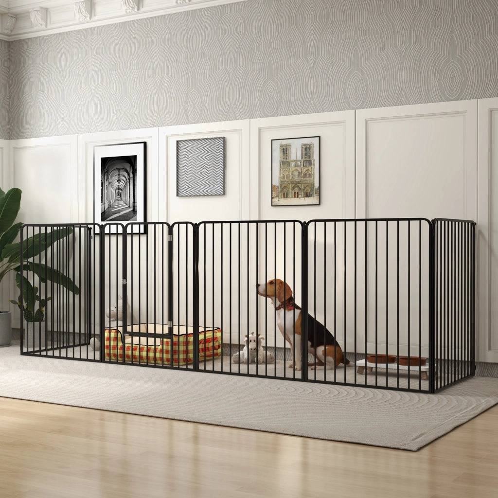 Recinto per Cani ¨C zephmum ¨C Nero Acciaio 164x83x100 cm