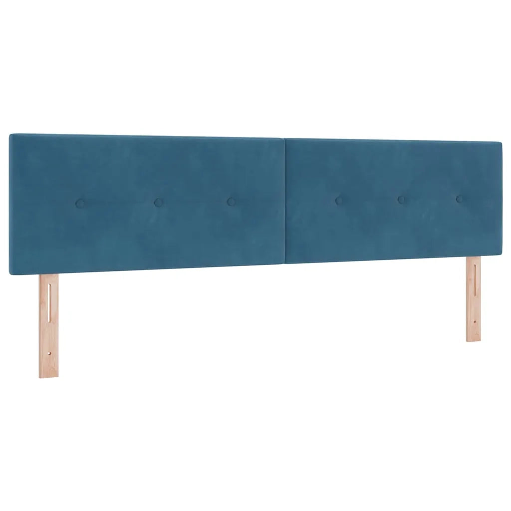 Letto a molle con testiera Blu Scuro 200 x 180 cm Velluto 3341484