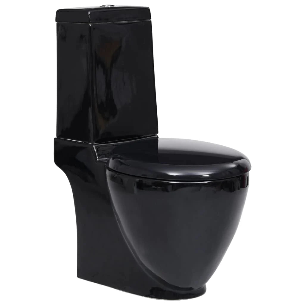 Sedile WC in ceramica con scarico acqua posteriore nero 02_0003563