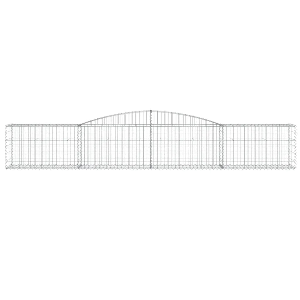 Cesti Gabbioni ad Arco 2 pz 400x50x60/80 cm Ferro Zincato 3146970