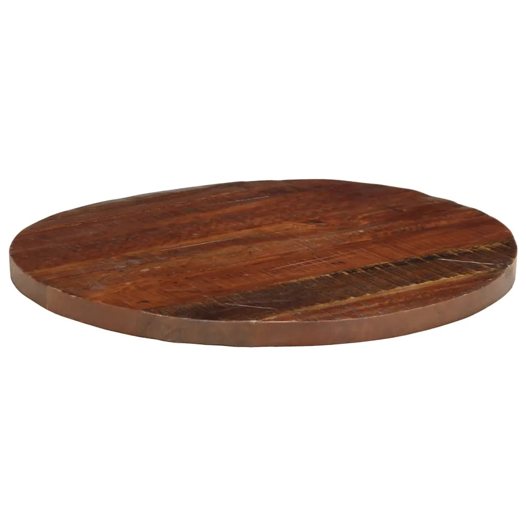 Piano per Tavolo Ø 90x2,5 cm Rotondo Legno Massello di Recupero 370044