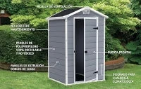 Casetta da Giardino Manor 4x3, Grigia, 129 X 103 X 196 h
