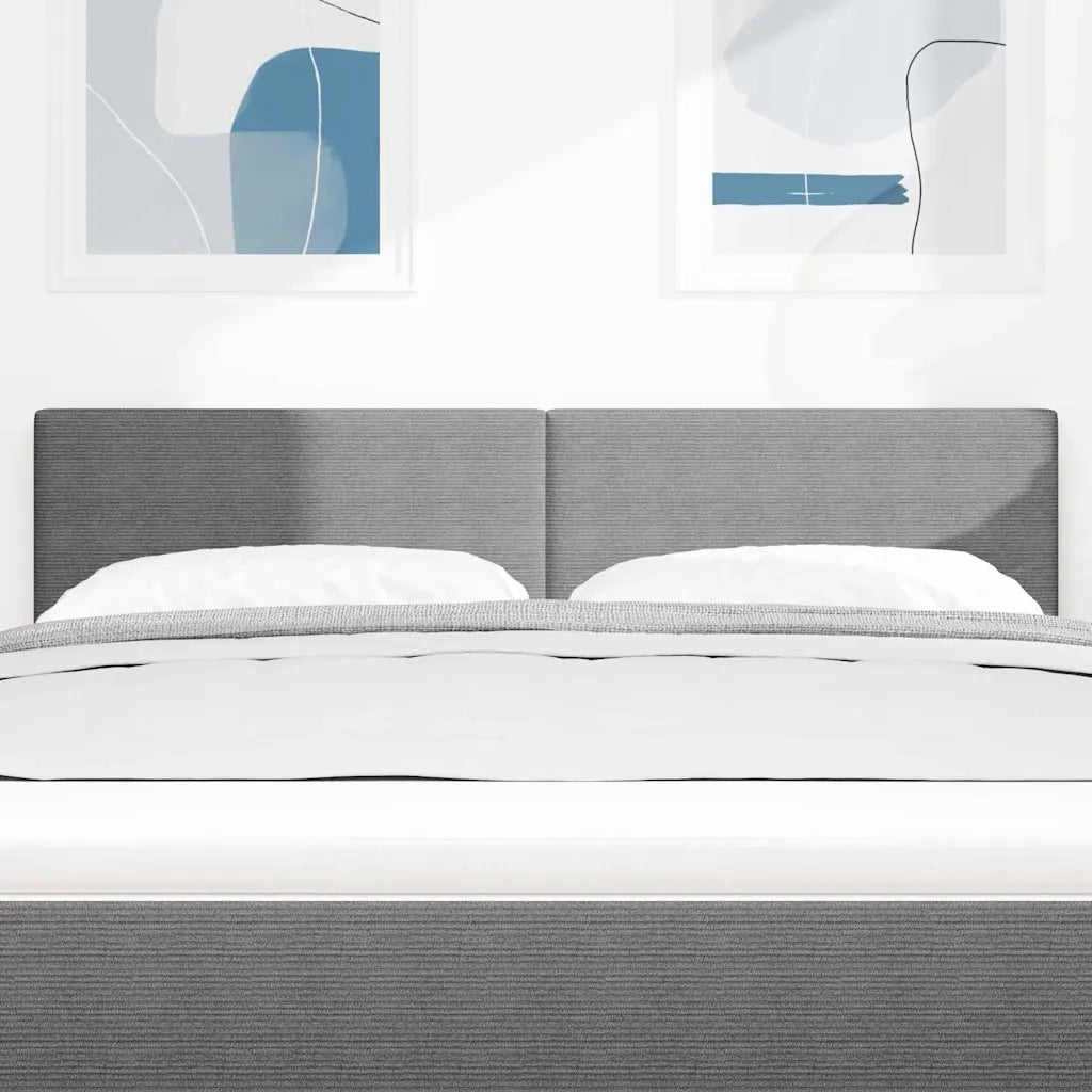 Testiera LED con testiera Grigio chiaro 160 cm Tessuto in Cords 3338029