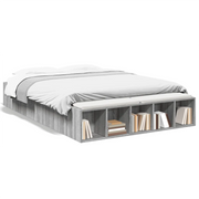 Letto matrimoniale | Letto per adulti | Giroletto Grigio Sonoma 120x190 cm in Legno Multistrato