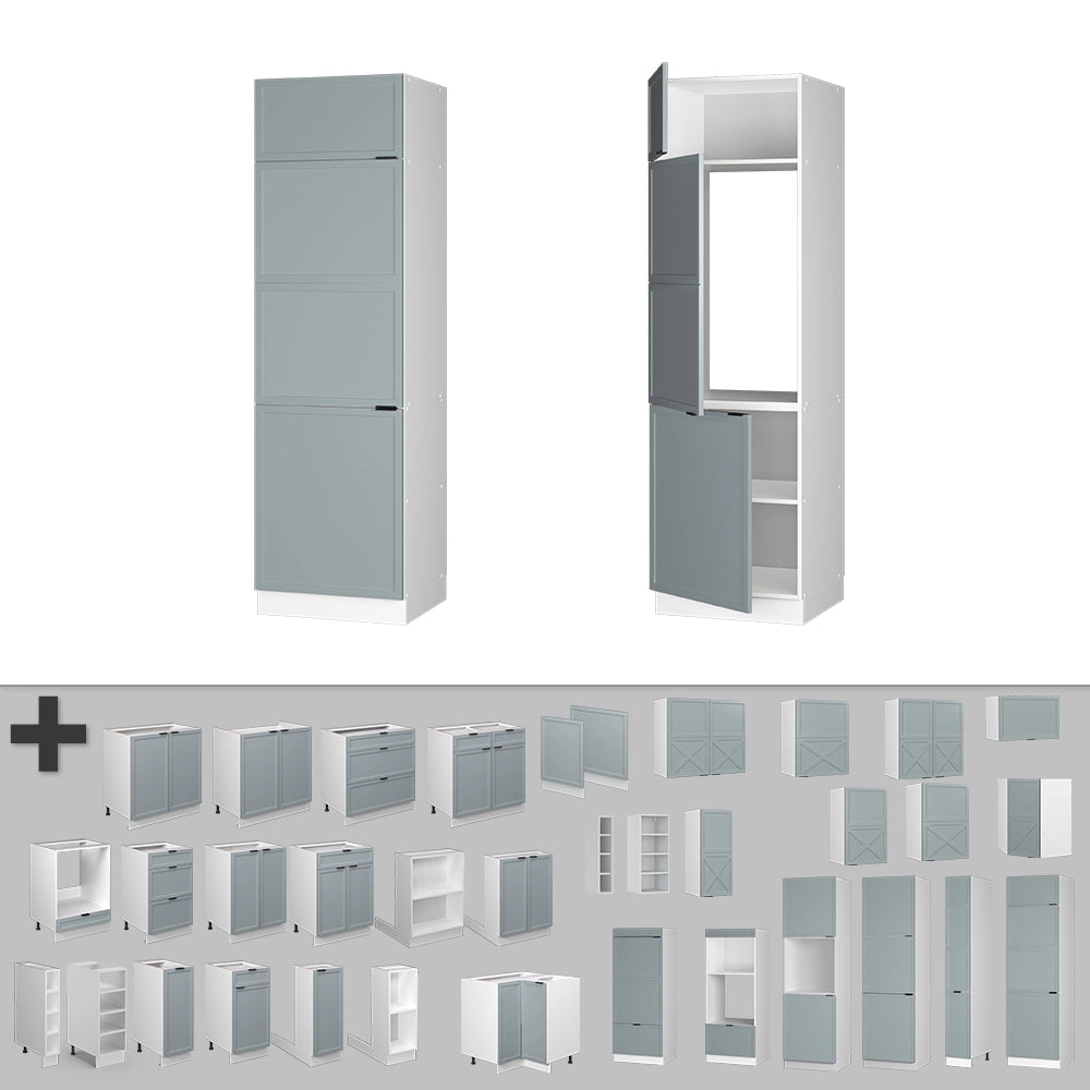 Vicco Armadio frigorifero Blu-grigio chiaro 60 cm