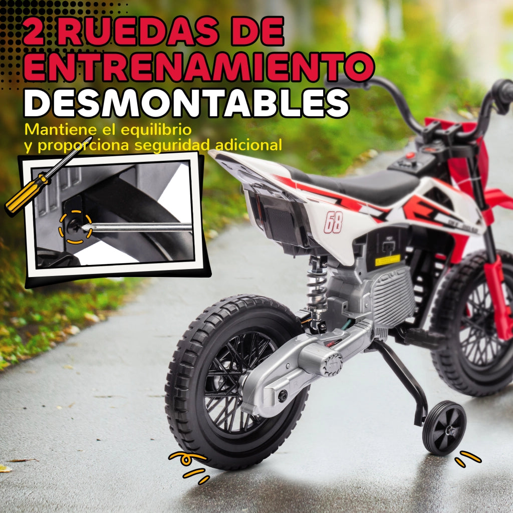 Moto Elettrica per Bambini ¨C zephmum ¨C Rosso 12V 30kg