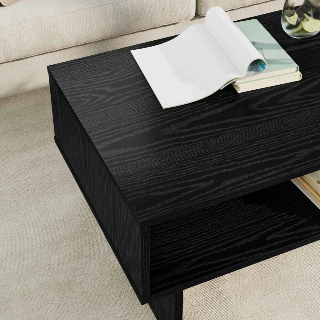 Tavolino da salotto Rovere Nero 80 x 46 x 35 cm 8000221