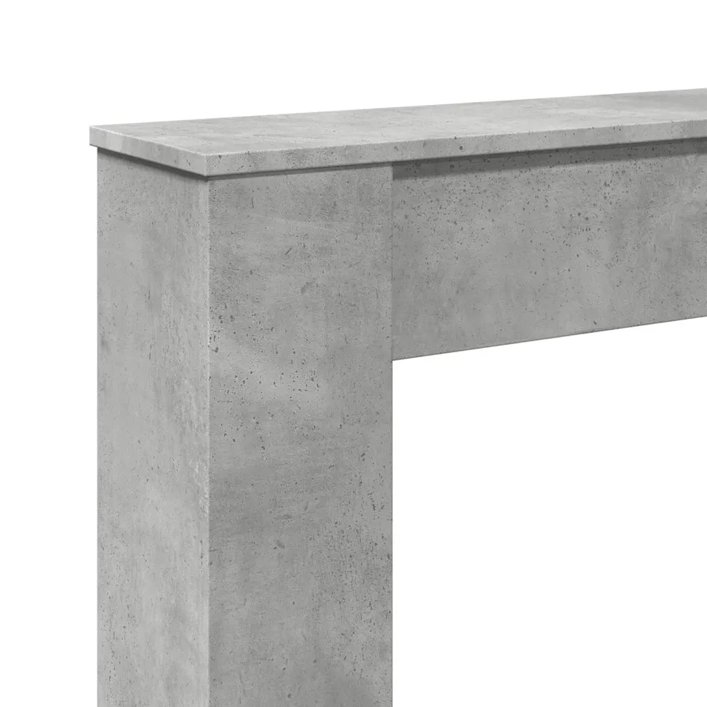 Cornice per Camino-Rivestimento per Camino Grigio Cemento 100x20x100 cm in Truciolato