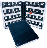Organizzatore di chiavi portatile - Borsa impermeabile con chiusura a zip - Gestore di lavori e immobili - Tastiere - 40 anelli di chiusura - Bianco