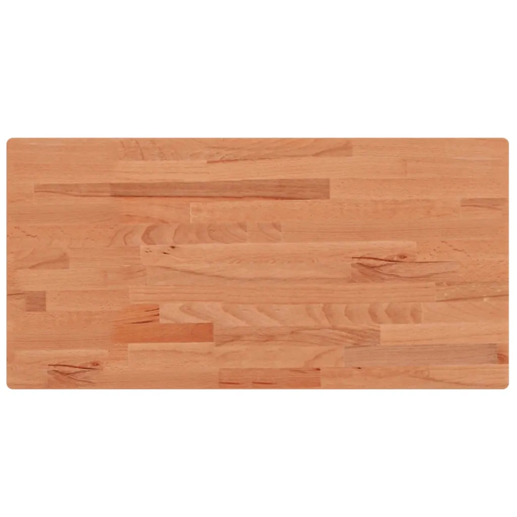 Piano Bagno 100x50x1,5 cm in Legno Massello di Faggio 355998