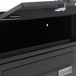 Cassetta postale condominiale autoportante 5 posti, 1 modulo, antracite 556 x 270 x 1500 mm