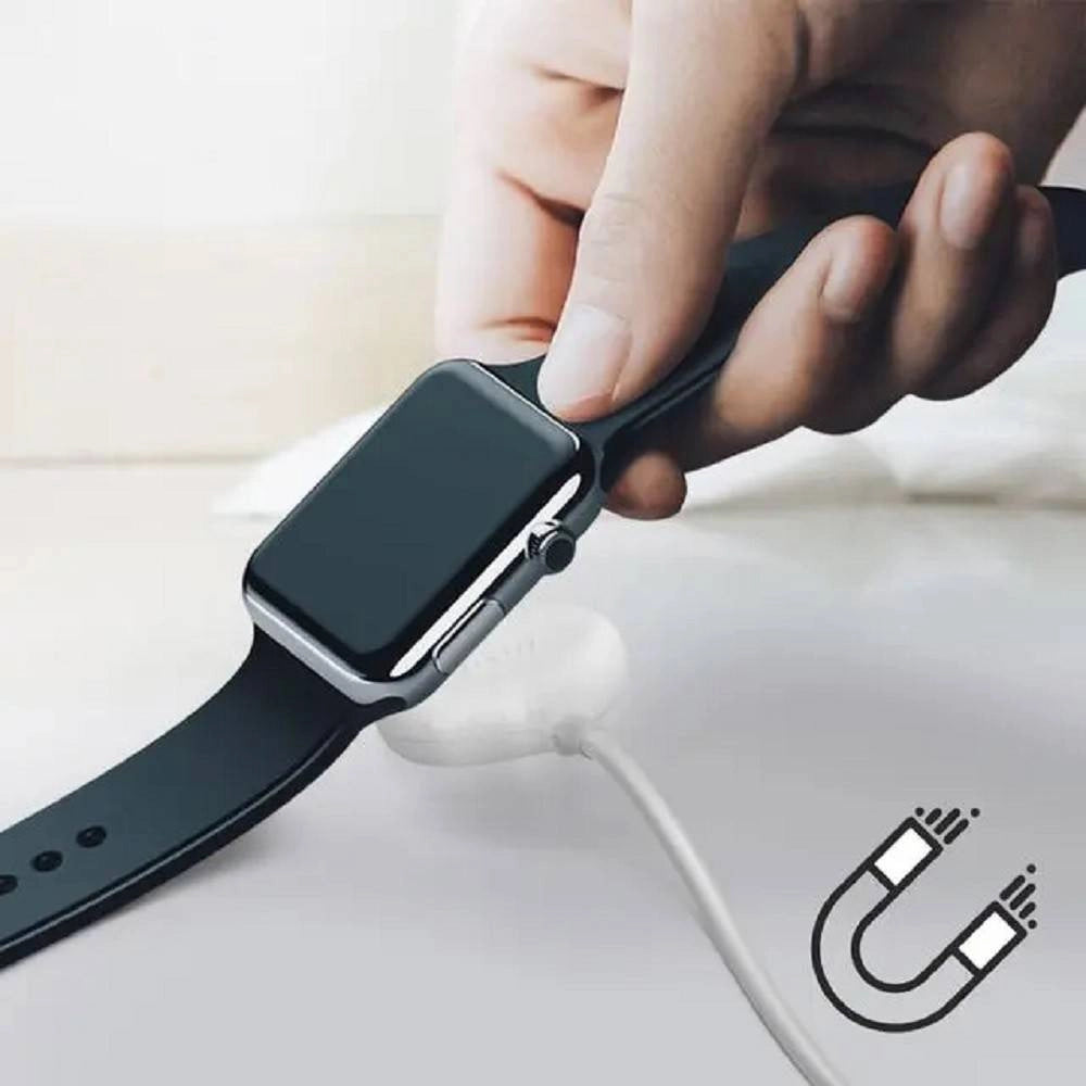 Trade Shop - Caricabatterie Wireless Magnetico Per Watch Potenza 3w Cavo Usb 1 Metro Ip7766 -
