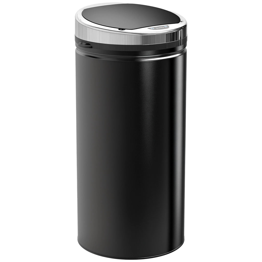 Pattumiera Automatica da 42L con Sensore a Infrarossi 30.5x30.5x68 cm in Acciaio e Plastica Nero
