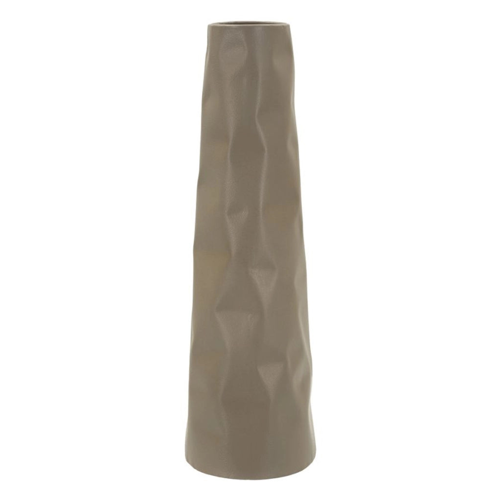 Vaso Decorativo VKH1015, Beige, Metallo, 16x20x50 cm