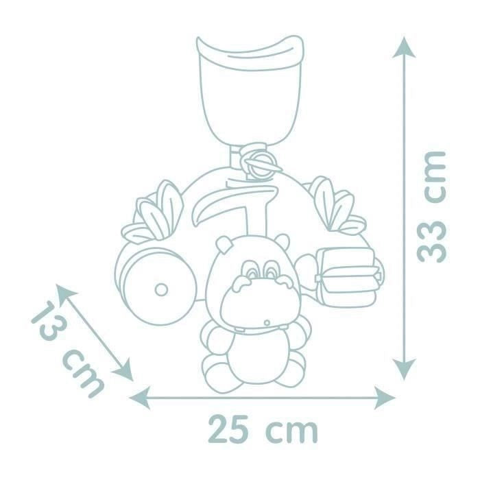 Giocattolo da bagnetto Smoby Little Smoby Hippo - Scivolo e ruote per bambino di 18 mesi - Blu e verde