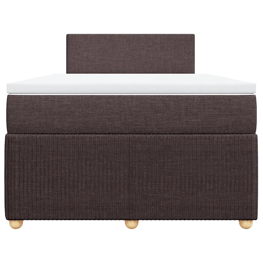 Giroletto a Molle con Materasso Marrone Scuro 120x190cm Tessuto 3287391