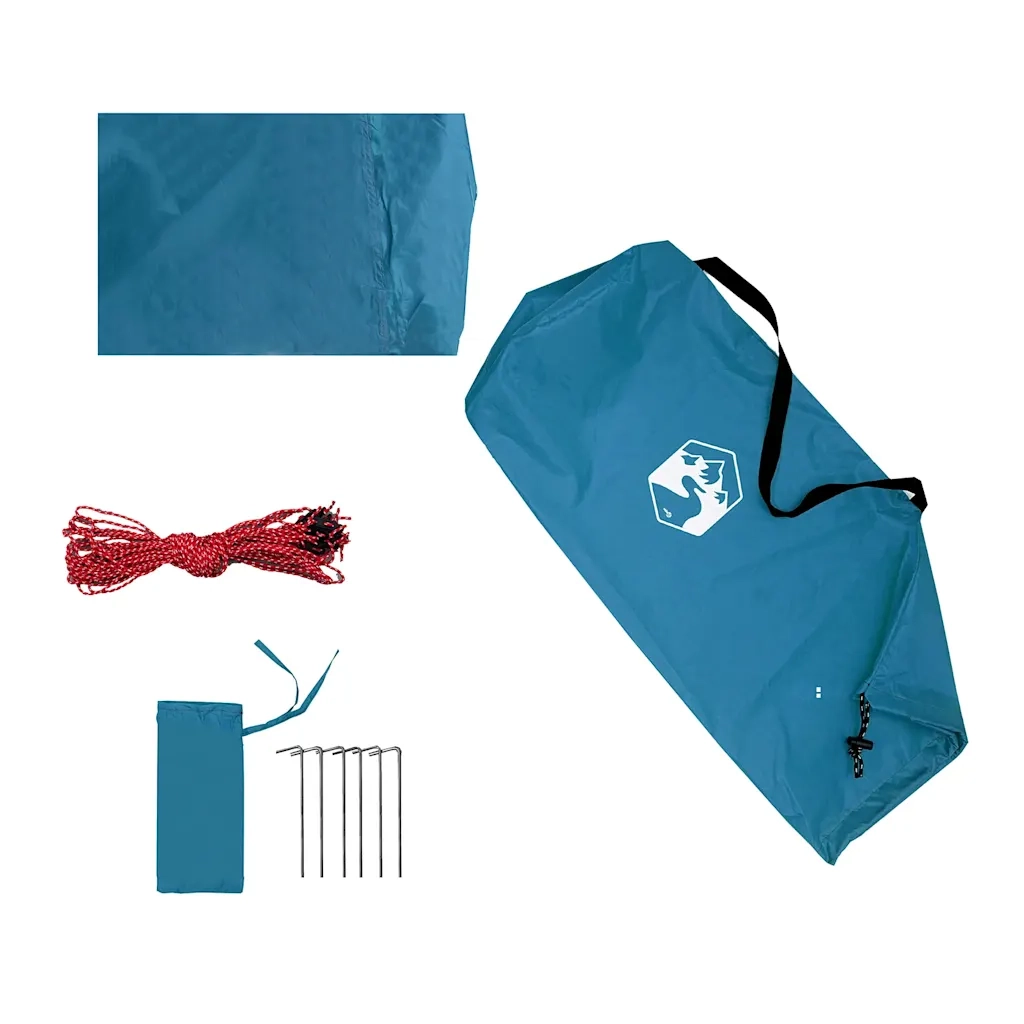 Telone da campeggio | Tenda da campo Blu 500x294 cm Impermeabile