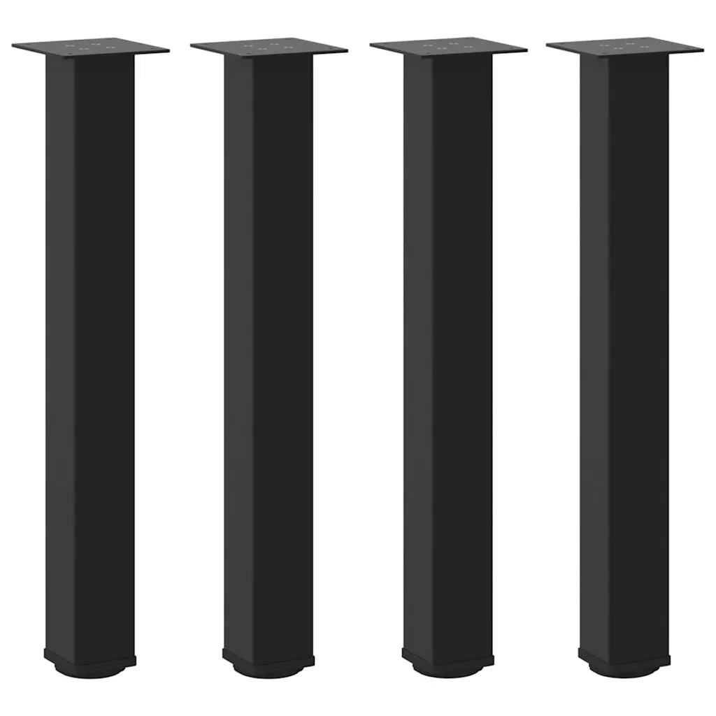 Gambe per tavolo consolle 4 pz nere 72-74 cm in acciaio 4012468