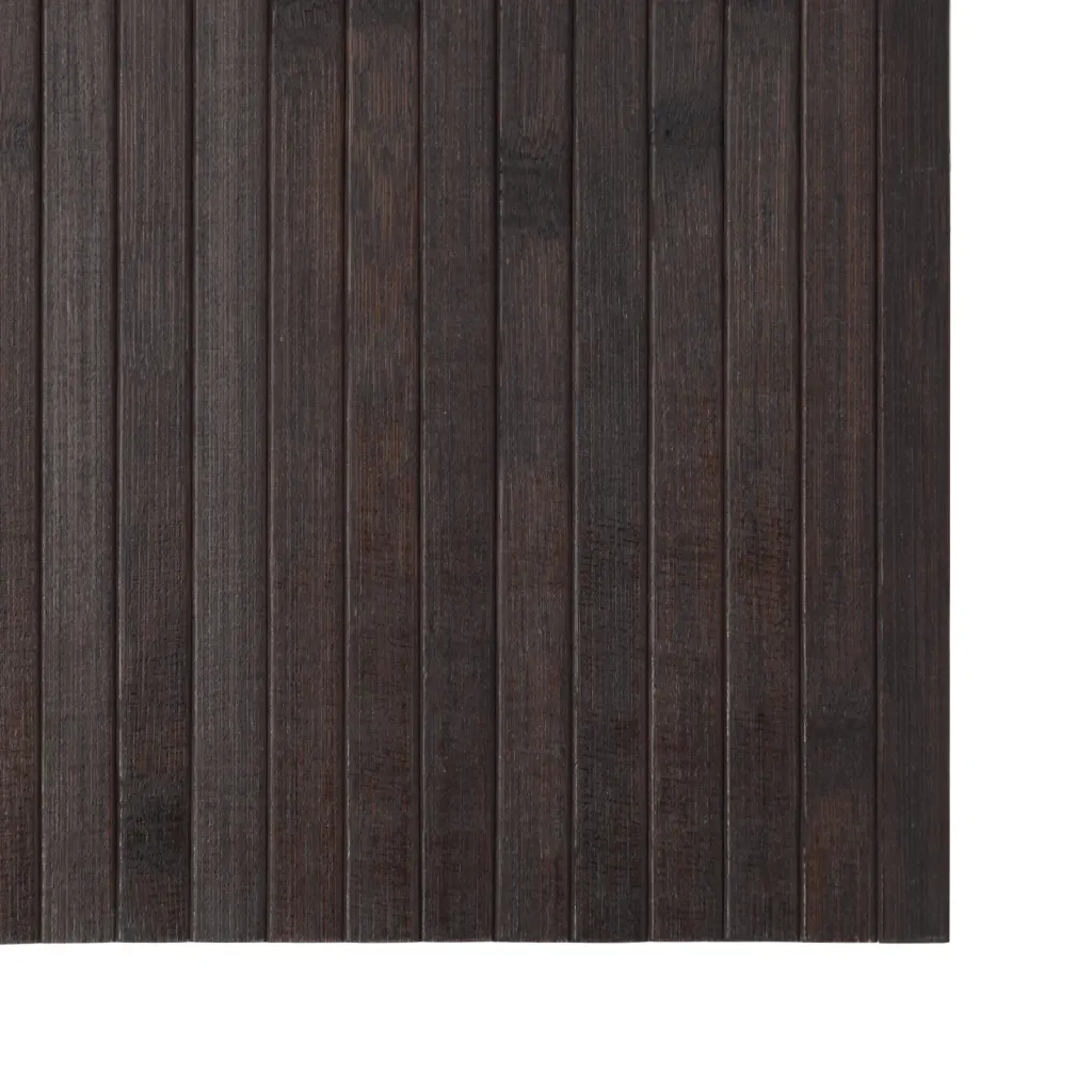 Tappeto Rettangolare Marrone Scuro 60x500 cm in BambÃ¹