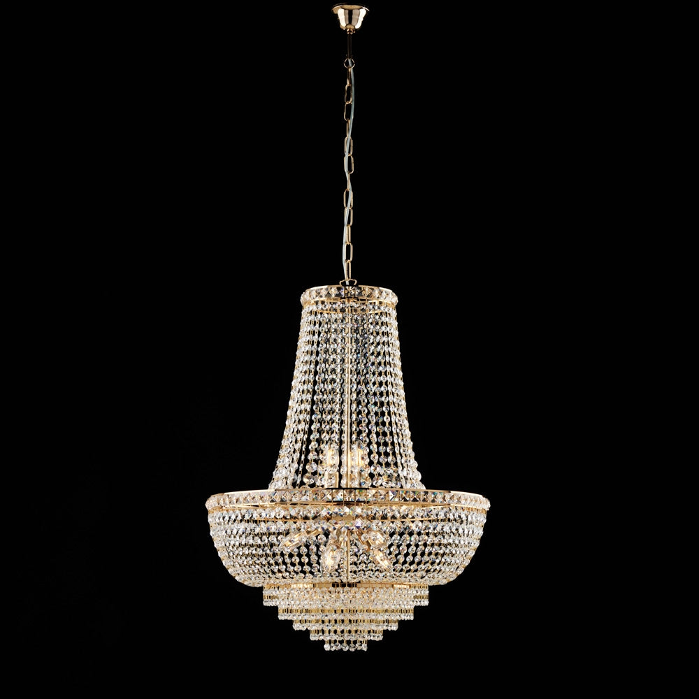 Lampadario in ferro e ottone 82x62 cm