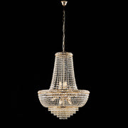 Lampadario in ferro e ottone 82x62 cm