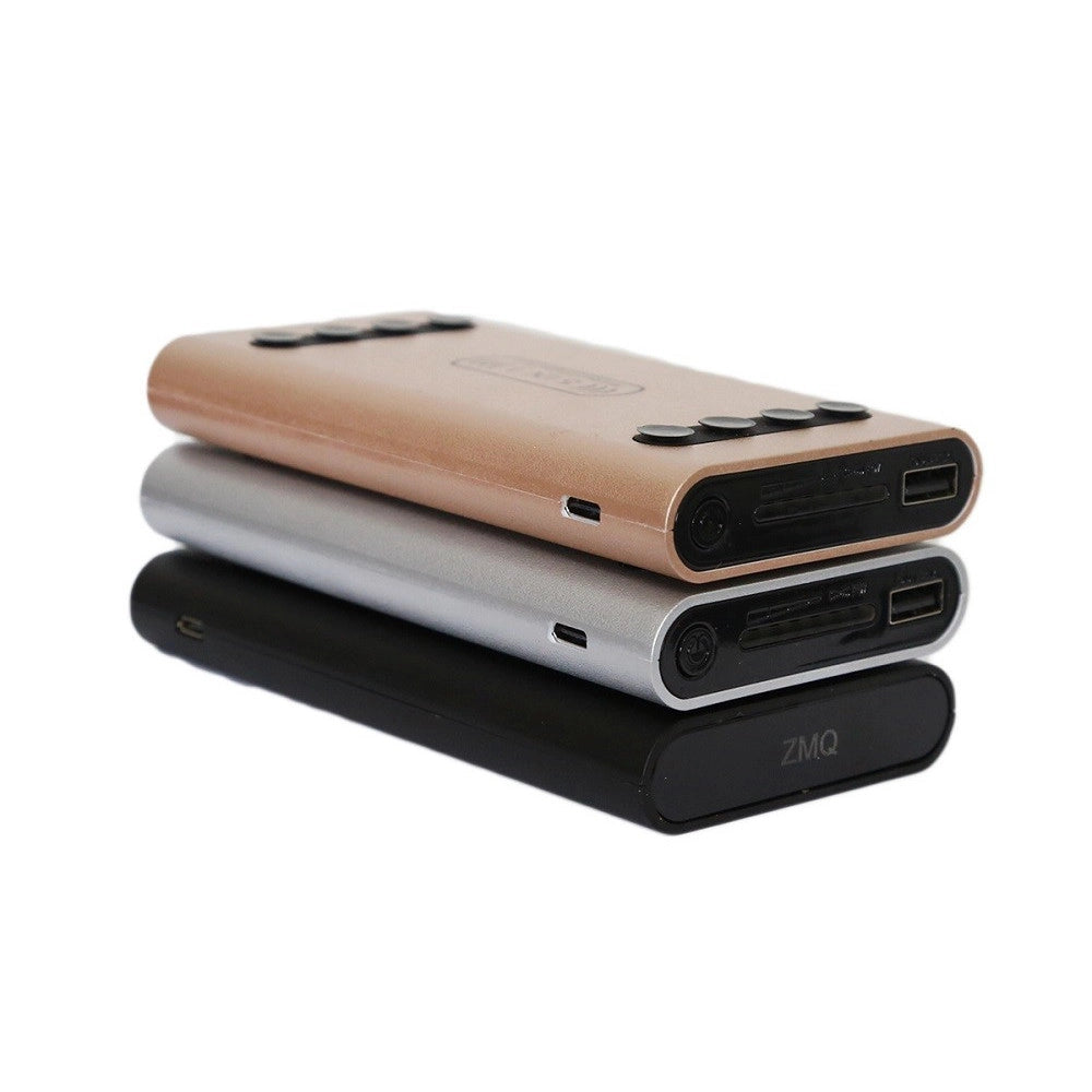 Trade Shop - Power Bank 5 In 1 Caricatore Wireless Senza Fili Qi Led 10000mah Carica Batteria -
