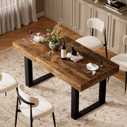 TAVOLO Allungabile 120-160 cm in Legno Effetto Rustico Marrone e Nero