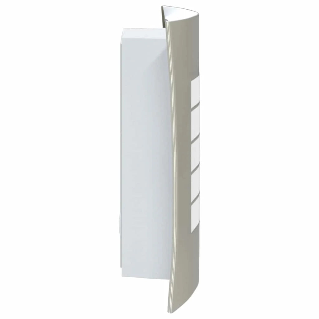 Moderna lampada da parete per esterni resistente alle intemperie per giardino 23 x 9 x 26 cm acciaio inox argento 02_0056515