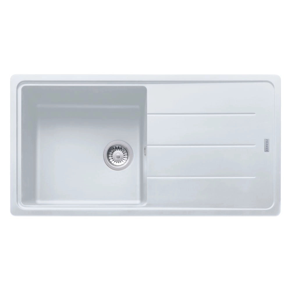 Lavello 1 vasca Franke Boston BFG61197 gocciolatoio reversibile 97x50 cm. bianco