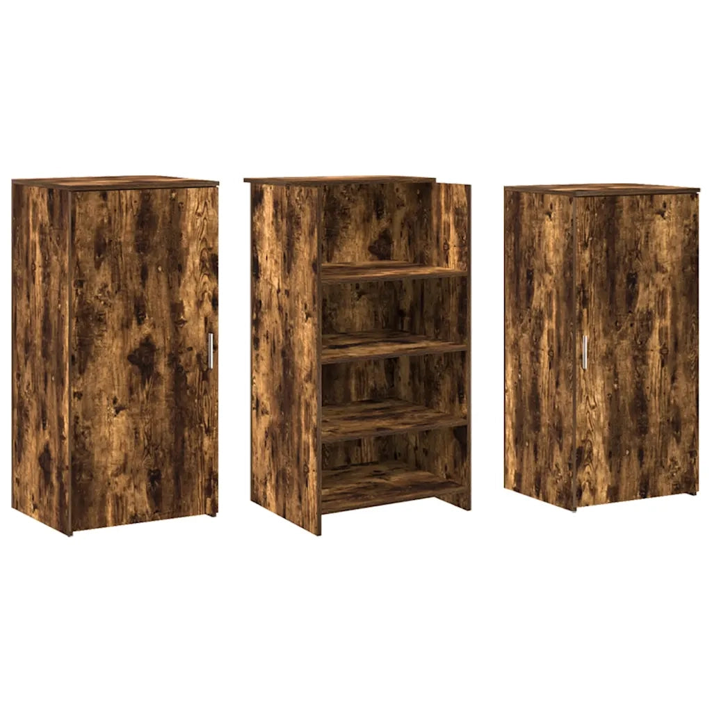 vidaXL Banco Reception Rovere Fumo 155x50x103,5cm in Legno Multistrato