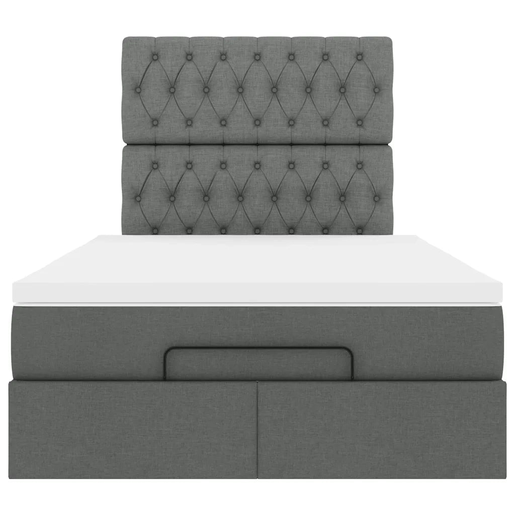 vidaXL Struttura Letto Pouf con Materasso 80x200 cm in Tessuto